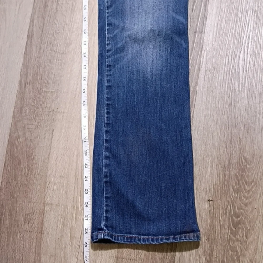 White Black Stylish‎ Blue Flare Jeans with Studded Details Size 4S